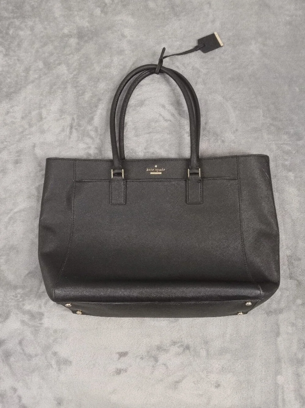 Kate Spade Women's Black Genuine Leather Tote Bag One Size